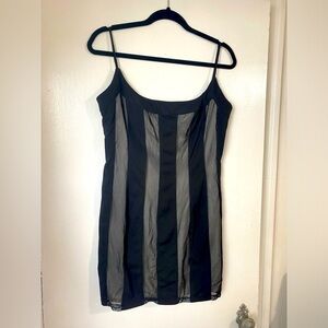 90s Striped Black Mini Dress